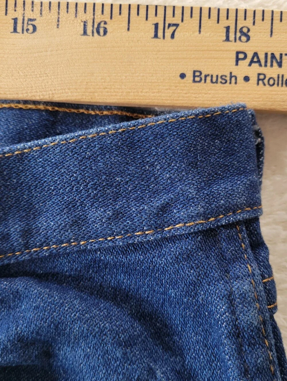 Wrangler Jeans 13MWZ Cowboy Cut Mens Size 36 x34 Blue Orange Stitch Cotton Heavy